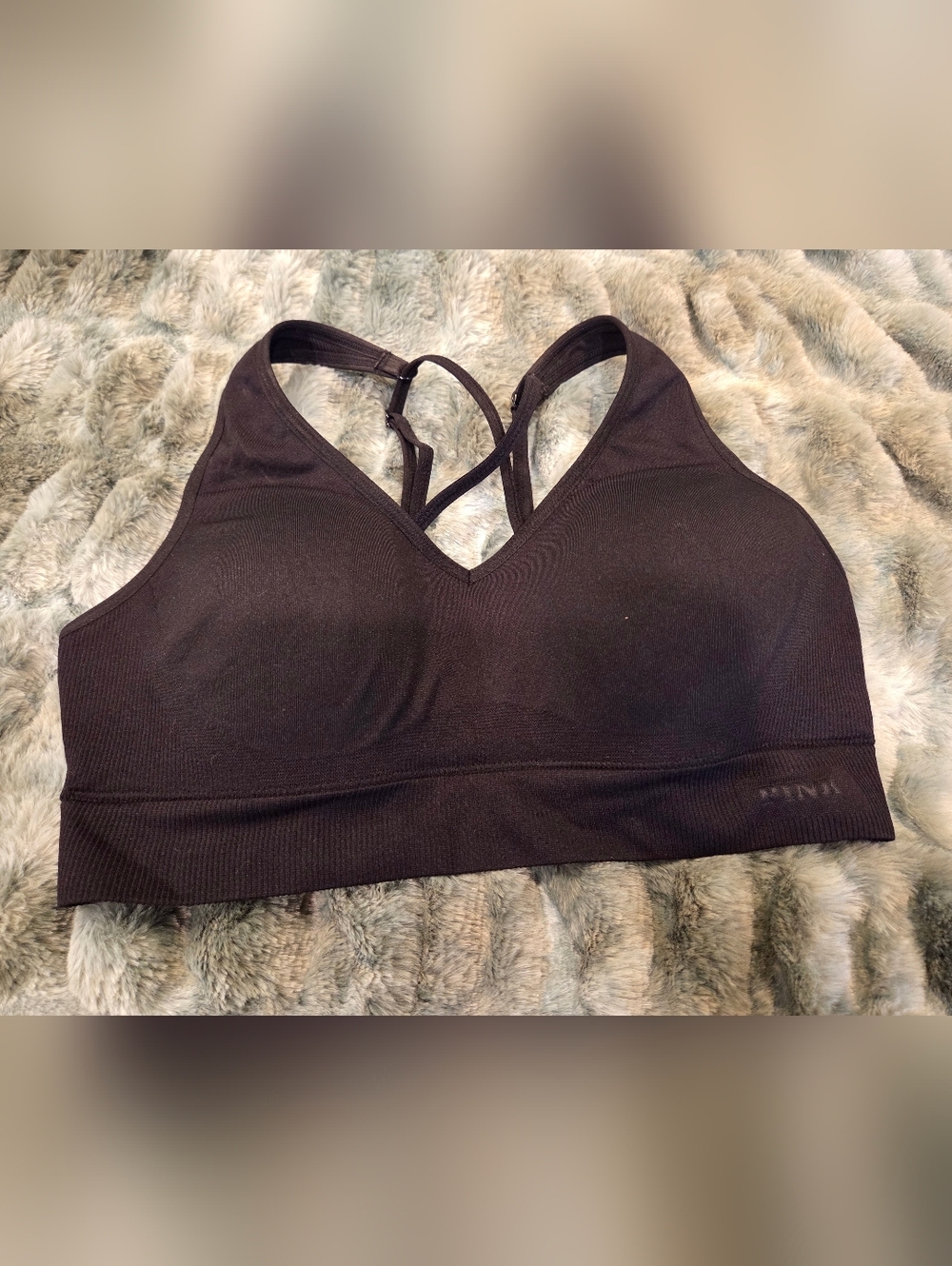 PINK Victoria's Secret Black Crisscross Sports Bra